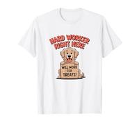 Il Duro Lavoratore Proprio Qui lavorerà per i dolcetti Maglietta