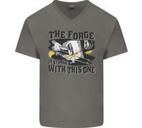 Il Fabbro La Fucina È Forte Con Questo Uno T-Shirt In Cotone A V Per Uomo