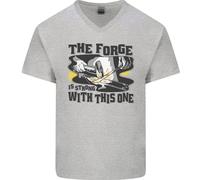 Il Fabbro La Fucina È Forte Con Questo Uno T-Shirt In Cotone A V Per Uomo