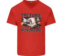 Il Fabbro La Fucina È Forte Con Questo Uno T-Shirt In Cotone A V Per Uomo