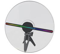 Il Fan Del'ologramma LED 27CM 3D Pubblicizza Il Proiettore Del Giocatore Con La Copertura Protettiva Rotonda Trasparente