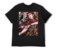 Il Fantasma dell'Opera Vintage Sport Style Retro Atletico Cotone Manica Corta Casual, Nero , XXL
