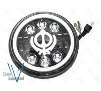 Il faro LED Khanda Sahib 7" per Royal Enfield Classic Electra Standard Nuovo