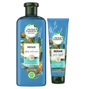 Il fascio di capelli lisci, lucenti e forti contiene essenze a base di erbe Bio: rinnova shampoo e balsamo con olio di argan