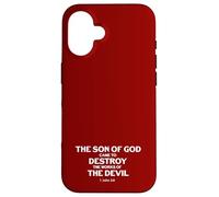 Il figlio di Dio è venuto a distruggere le opere del diavolo 1 John 3 8 Custodia per iPhone 16