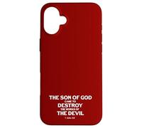 Il figlio di Dio è venuto a distruggere le opere del diavolo 1 John 3 8 Custodia per iPhone 16 Plus