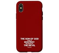 Il figlio di Dio è venuto a distruggere le opere del diavolo 1 John 3 8 Custodia per iPhone X/XS