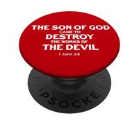 Il figlio di Dio è venuto a distruggere le opere del diavolo 1 John 3 8 PopSockets PopGrip Adesivo