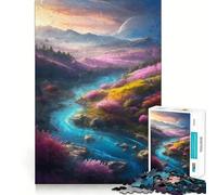 Il Fiume della Vita Puzzle da 1000 Pezzi per Adolescenti Pensa Intelligente Giocattolo per Momenti di Fratellanza Taglio Liscio Lista dei Desideri di Babbo Natale 38x26cm