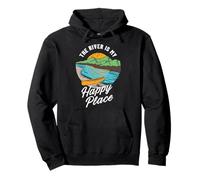 Il Fiume è Il Mio Felice Posto Canoa Felpa con Cappuccio