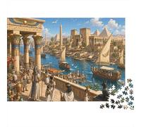 Il fiume Nilo nell'antico Egitto Puzzle 1000 Pezzi,dai 14 Anni,Sfida Impossibile,Idea Regalo Piramide,Adulti E Ragazzi,Decorazione Casa,Cartone Di Qualità,Gioco Educativo,Antistress 52x38cm