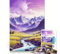 Il fiume tra le montagne - Puzzle da 1000 pezzi per adolescenti - Memoria, Luce, Relax - Design - Assemblaggio - Decorazione murale 50x75cm