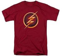 Il Flash Show Televisivo Serie Cw Super Eroe DC Comics Logo Justice League Shirt