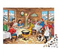 Il Fondue Chalet Swiss Cheese Pull Puzzle in Legno Impermeabile Puzzles Da 1000 Pezzi Regali Per Adulti Impossibili Giochi Educativi