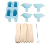 Il formaggio del gelato, Stampo for crema con bastoncino di legno, riutilizzabile for ghiaccioli congelati, for risparmiare manodopera, vassoi for congelatore for ghiaccioli fai da te(Blue)