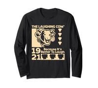 Il Formaggio di Mucca Che Ride è Meglio Ridere retrò Maglia a Manica