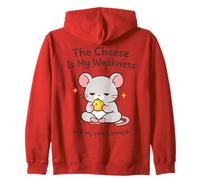 Il Formaggio è la mia debolezza Giapponese Edo Art Rat Vintage Meme Felpa con Cappuccio