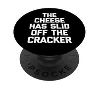 Il formaggio è scivolato via dal cracker - divertente dire snack cibo PopSockets PopGrip Adesivo