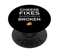 Il formaggio risolve qualunque cosa sia rotto da intenditore PopSockets PopGrip Adesivo