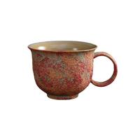 Il forno a forma di fiore in ceramica trasforma le tazze da caffè in semplicità domestica e smalto a bolle vecchio stile Marzo-rosso