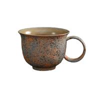 Il forno a forma di fiore in ceramica trasforma le tazze da caffè in vecchio stile con semplice smalto a bolle di colore giallo marzo