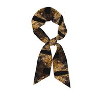 Il foulard da donna con stampa leopardata dagli occhi profondi, alla moda, adatto come foulard, sciarpa, cravatta o accessorio di abbigliamento