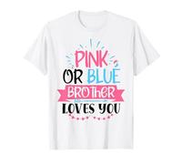 Il fratello rosa o blu ti ama annuncio di rivelazione di genere Maglietta