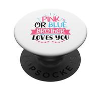 Il fratello rosa o blu ti ama annuncio di rivelazione di genere PopSockets PopGrip Adesivo