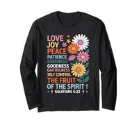 Il frutto dello Spirito Croce Cristiana Gesù Maglia a Manica