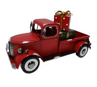 Il Furgoncino pick up di Babbo Natale Rosso porta pacchi regalo ai bambini doni Grande cm 49 Camion camioncino giocattoli metallo vintage decorazioni casa centrotavola idea regalo ornamento sotto l'al