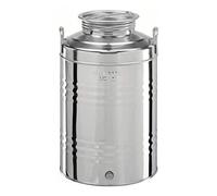 CONTENITORE BIDONE OLIO 30 lt BELVIVERE FUSTINO FUSTO IN ACCIAIO INOX ALIMENTARE