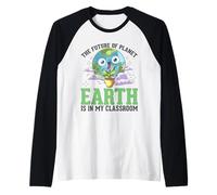 Il futuro della Terra è nella mia classe insegnante della Giornata della Terra Maglia con Maniche Raglan