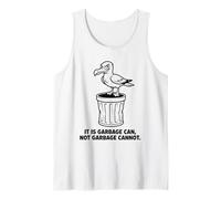 Il Gabbiano impertinente del Cartone Animato Garbage Can Not Garbage Cannot Bird Canotta