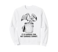 Il Gabbiano impertinente del Cartone Animato Garbage Can Not Garbage Cannot Bird Felpa