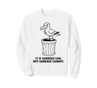 Il Gabbiano impertinente del Cartone Animato Garbage Can Not Garbage Cannot Bird Felpa