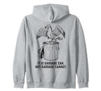 Il Gabbiano impertinente del Cartone Animato Garbage Can Not Garbage Cannot Bird Felpa con Cappuccio