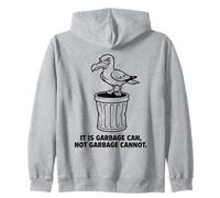 Il Gabbiano impertinente del Cartone Animato Garbage Can Not Garbage Cannot Bird Felpa con Cappuccio