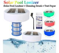 Il galleggiante ionizzatore per piscina in rame mantiene il pulitore della piscina e l'ionizzatore per piscina in rame solare trasparente 85% meno cloro Interruttore automatico fino a 35000 galloni