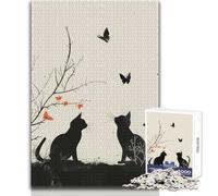 Il gattino che gioca d'epoca 1000 pezzi puzzle per adulti regali gioco educativo di abilità mentale memorabile selezione regalo premuroso dimensioni 50x75cm