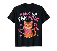 Il Gatto Abissino Si alza per la consapevolezza del Cancro al Seno Rosa Maglietta
