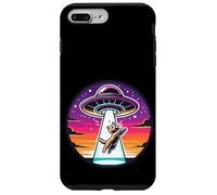 Il gatto arancione ha rapito il rapimento dello spazio esterno della navicella spaziale aliena Custodia per iPhone 7 Plus/8 Plus