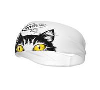 Il gatto che guarda, fasce per capelli da uomo e da donna, antiscivolo, traspiranti, per palestra, basket, yoga