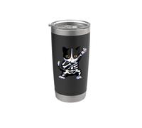 Il gatto con il costume da scheletro è un gatto ninja Bicchiere termico in acciaio inox doppia parete