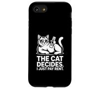 Il gatto decide che pago solo l'affitto Funny Cat Custodia per iPhone SE (2020) / 7/8