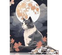 Il gatto della notte di luna JapanTh 520 puzzle per adulti Relax Challenge Puzzle difficili per bambini dai 12 anni in su 520 pezzi (52x38 cm)