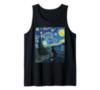 Il Gatto della Notte Stellata - Van Gogh Ispirato Parodia Art with Cat Canotta