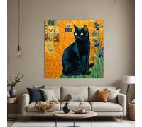 Il Gatto di Klimt - Quadro Canvas su Tela Mandrarte - Post-Impressionismo Decora