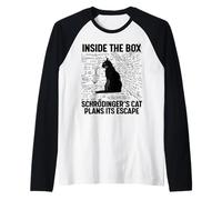 Il Gatto di Schrodinger pianifica la Sua Fuga Maglia con Maniche Raglan