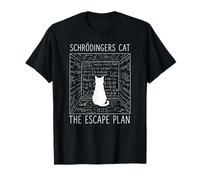 Il Gatto di Schrodinger The Escape Plan Funny Science Cat Maglietta