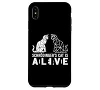 Il gatto di Schrödinger è vivo e morto poligonale geometrico Custodia per iPhone XS Max